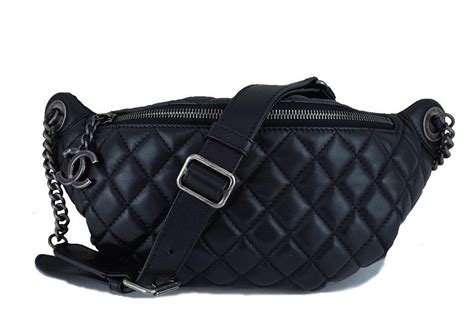 chanel waist bag street black 奚梦瑶|Chanel handbags outlet.